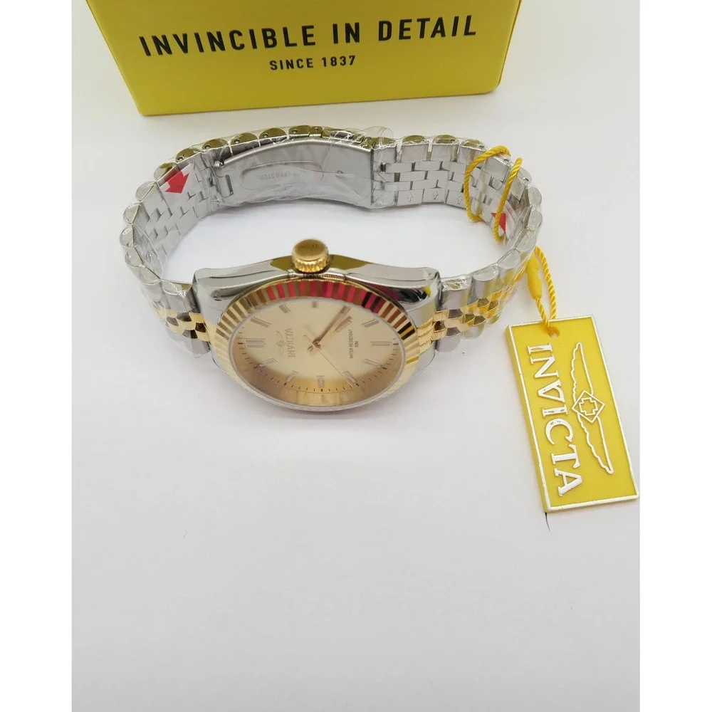 Invicta Specialty Oxford Mens Watch 43mm Two Tone Gold Steel 47487 New